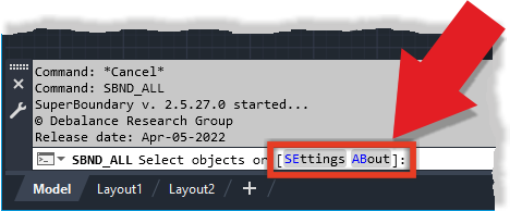 SBND_ALL command options in command line SBND_ALL command options in command line