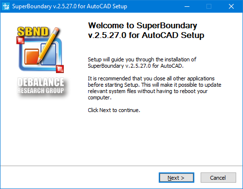 SuperBoundary app Installation Wizard