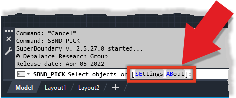 SBND_PICK command options in command line SBND_PICK command options in command line