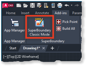 The main window of the SuperBoundary app The main window of the SuperBoundary app